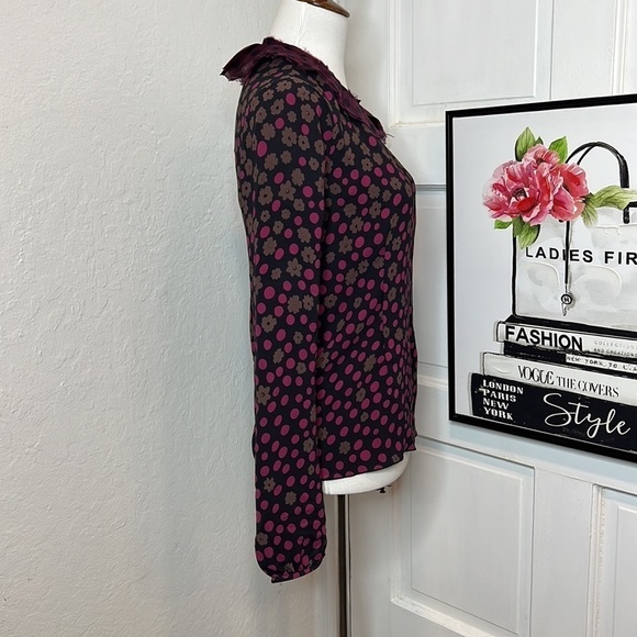 Nina Ricci Blouse with Frayed Collar RTM - Picture 2 of 10